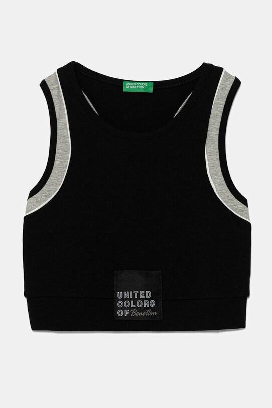 Detský top United Colors of Benetton s elastanom čierna 3P4ZCH01U.G.Seasonal
