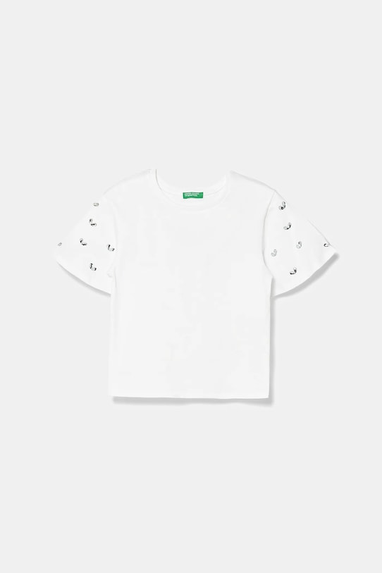 United Colors of Benetton tricou copii uni alb 3F1AC10N4.G.Seasonal