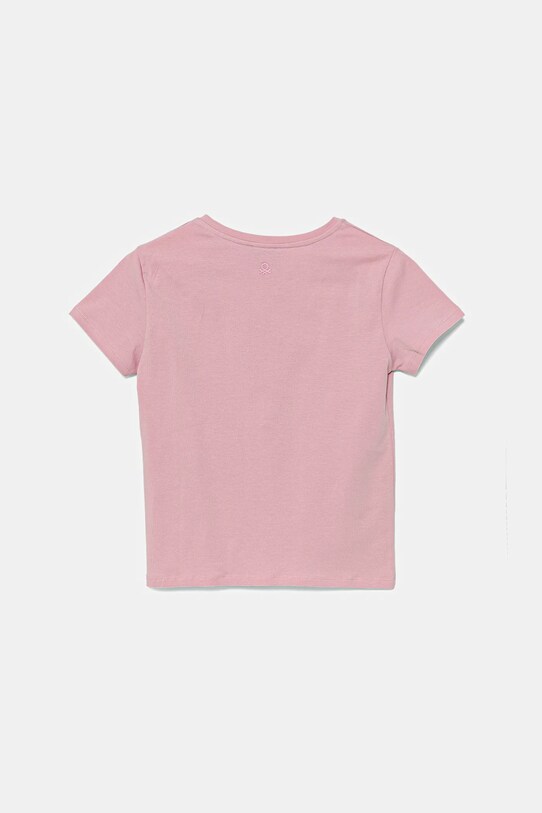 Otroška kratka majica United Colors of Benetton 3P4ZC10O0.G.Seasonal roza SS25