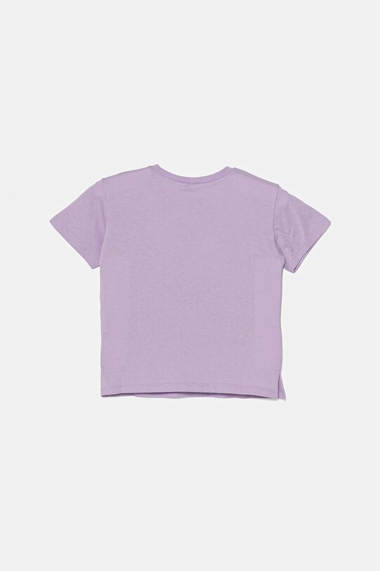 Detské bavlnené tričko United Colors of Benetton 3I1XG10I4.P.Seasonal fialová SS25