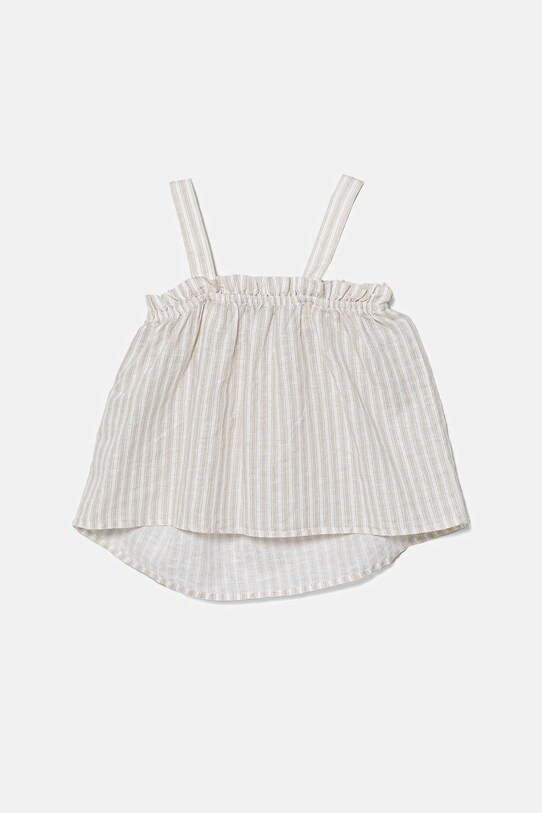 Dětský lněný top United Colors of Benetton 59Y6CH00A.G.Seasonal béžová SS25