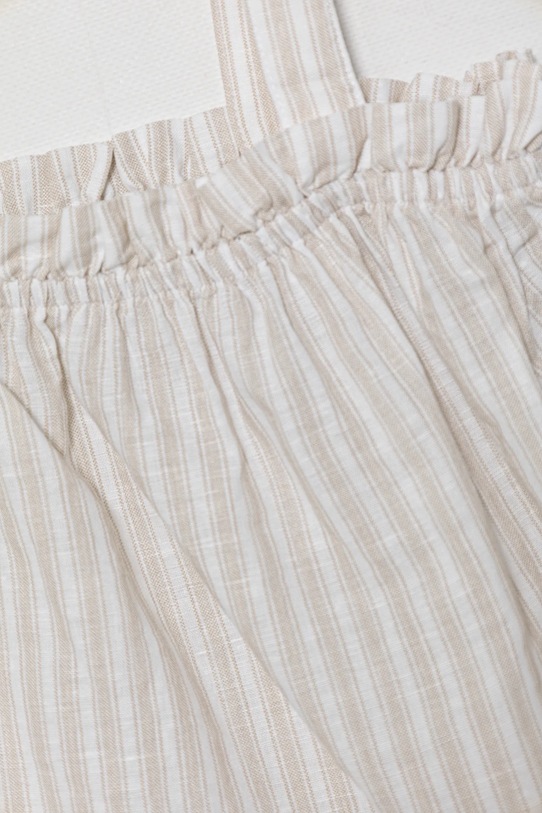 DÍVKA Dětský lněný top United Colors of Benetton 59Y6CH00A.G.Seasonal béžová