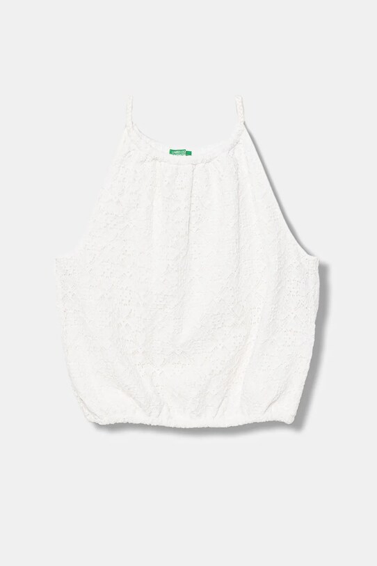 United Colors of Benetton top dziecięcy wzorzyste biały 5WYWCH00C.G.Seasonal