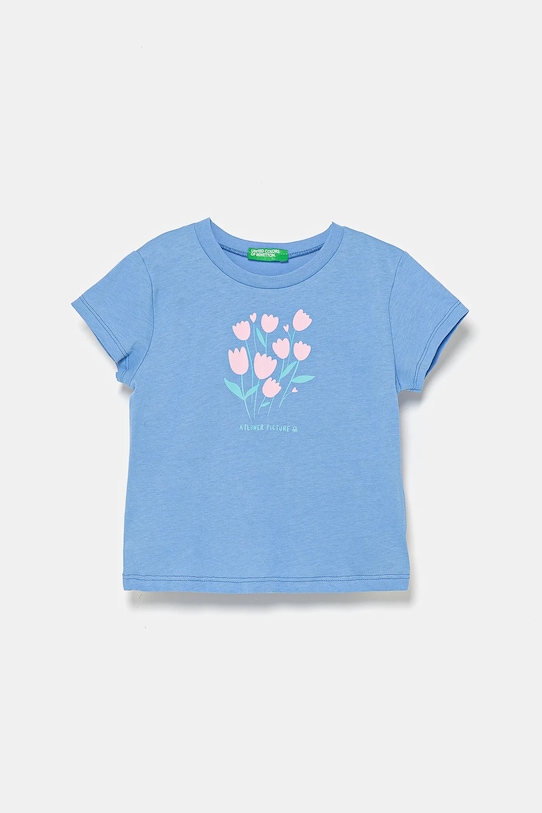 Detské bavlnené tričko United Colors of Benetton bavlna modrá 3JERG10J3.P.Seasonal