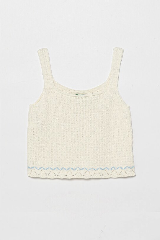 United Colors of Benetton bluzka dziecięca casual beżowy 114FQH00B.G.Seasonal