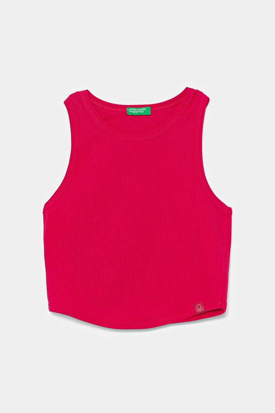 Dětský bavlněný top United Colors of Benetton kulatý růžová 31H3CH01F.G.Season.PPYA