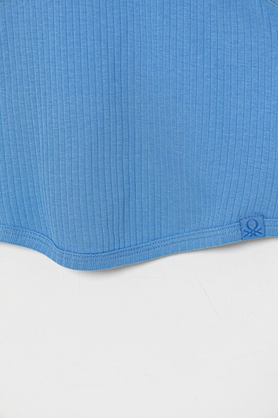 Дитячий бавовняний топ United Colors of Benetton 31H3CH01F.G.Season.PPYA блакитний SS25