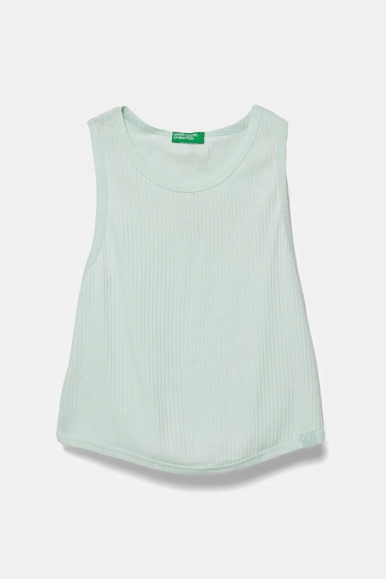 United Colors of Benetton top bawełniany dziecięcy bawełna turkusowy 31H3CH01F.G.Season.PPYA