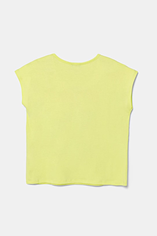 Detské bavlnené tričko United Colors of Benetton 3I1XC10P0.G.Seasonal žltá SS25