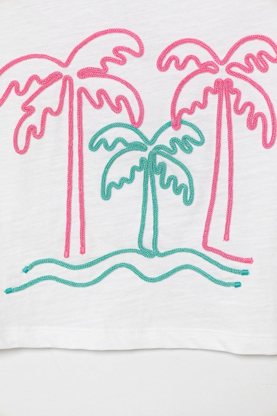 Dziewczynka United Colors of Benetton t-shirt bawełniany dziecięcy 3SDLC10OX.G.Seasonal biały