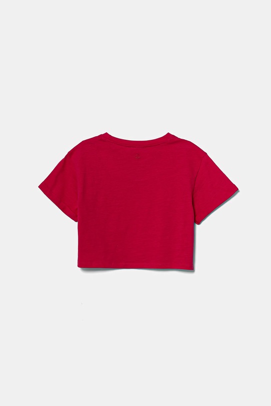 United Colors of Benetton gyerek pamut póló 3SDLC10OX.G.Seasonal rózsaszín SS25