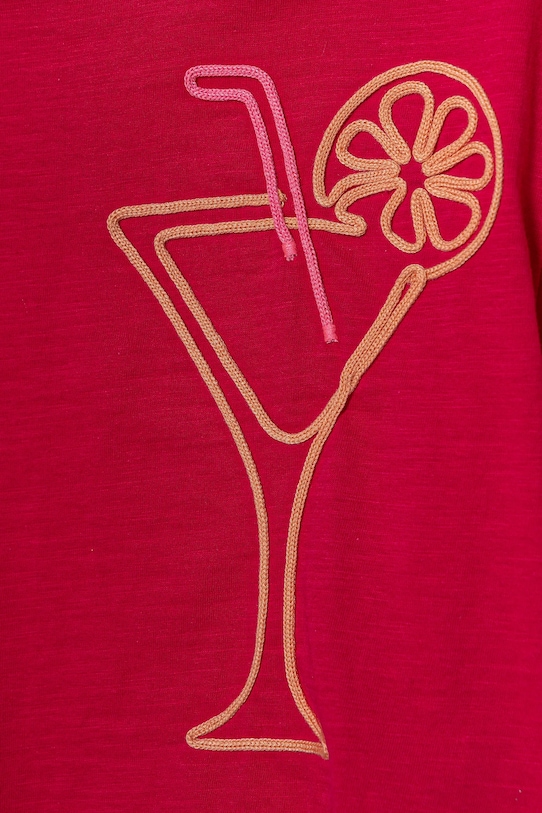 Lány United Colors of Benetton gyerek pamut póló 3SDLC10OX.G.Seasonal rózsaszín