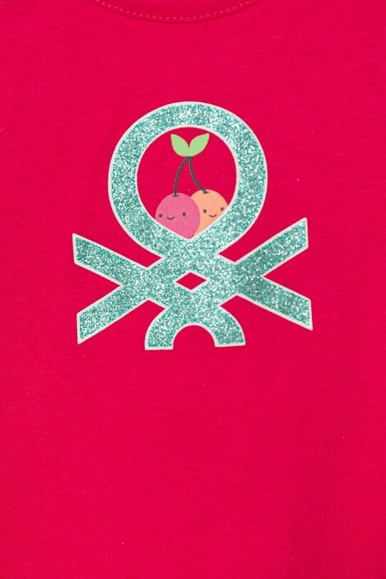 Dziewczynka United Colors of Benetton top bawełniany dziecięcy 3I1XGH012.P.Seasonal różowy