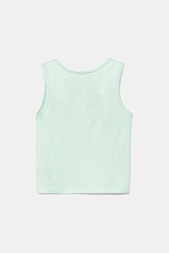 United Colors of Benetton top din bumbac pentru copii 3I1XGH012.P.Seasonal turcoaz SS25