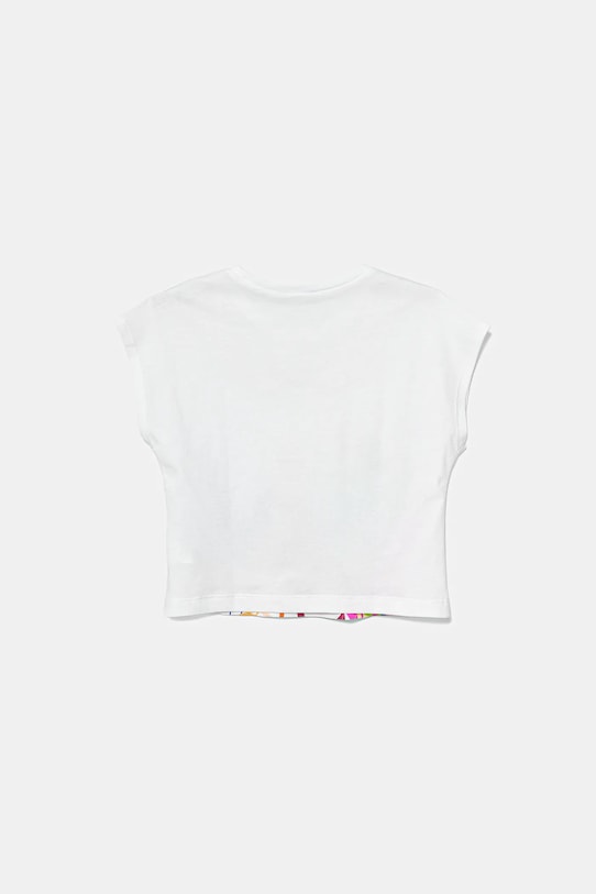 United Colors of Benetton tricou de bumbac pentru copii 3I1XG10JH.P.Seasonal alb SS25