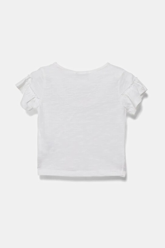 United Colors of Benetton tricou de bumbac pentru copii 38V4G10JI.P.Seasonal alb SS25