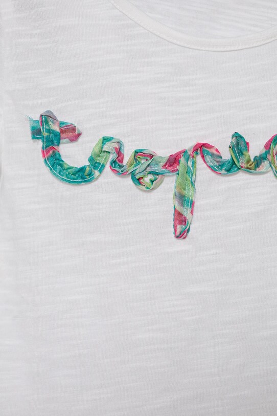 Κοριτσίστικα Παιδικό βαμβακερό μπλουζάκι United Colors of Benetton 38V4G10JI.P.Seasonal λευκό