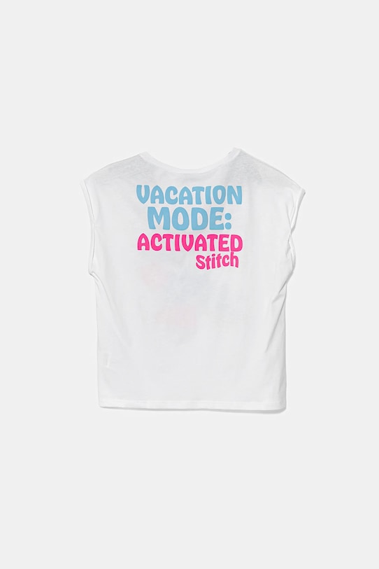 Παιδικό βαμβακερό μπλουζάκι United Colors of Benetton x Disney 3JERC10P2.G.Seasonal λευκό SS25