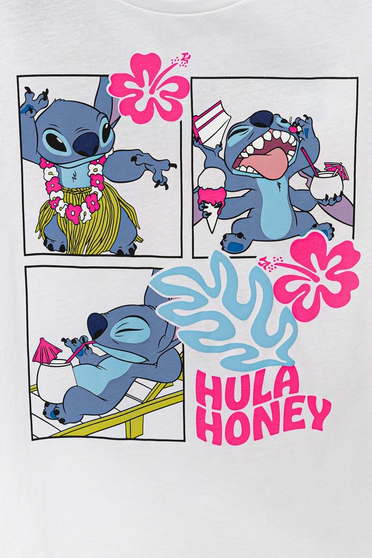 Κοριτσίστικα Παιδικό βαμβακερό μπλουζάκι United Colors of Benetton x Disney 3JERC10P2.G.Seasonal λευκό