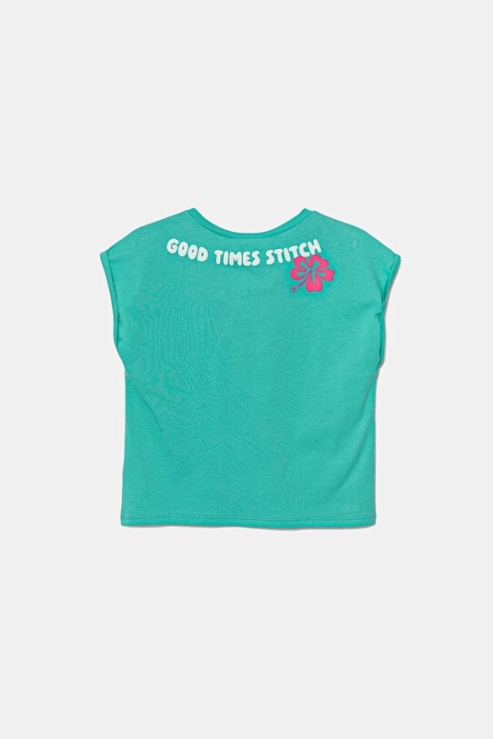 Детская хлопковая футболка United Colors of Benetton x Disney 3JERC10P2.G.Seasonal бирюзовый SS25