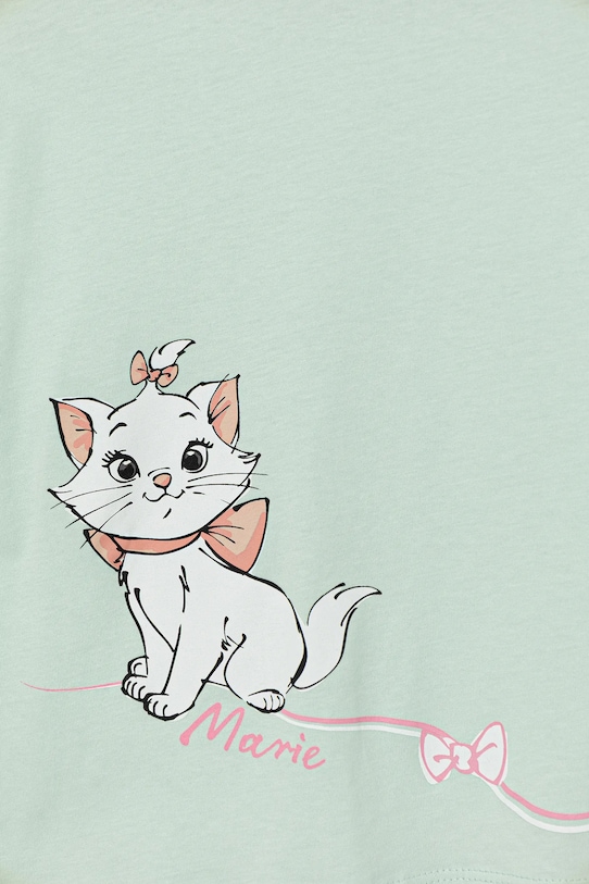 Παιδικό βαμβακερό μπλουζάκι United Colors of Benetton 3JERG10JC.P.Seasonal πράσινο SS25