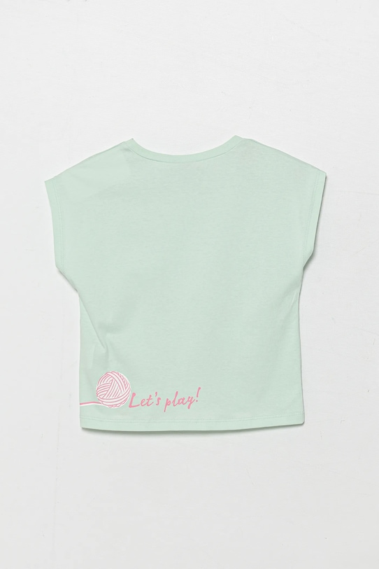 Κοριτσίστικα Παιδικό βαμβακερό μπλουζάκι United Colors of Benetton 3JERG10JC.P.Seasonal πράσινο