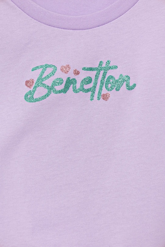 Dievča Detský bavlnený top United Colors of Benetton 3I1XCH01Z.G.Seasonal fialová