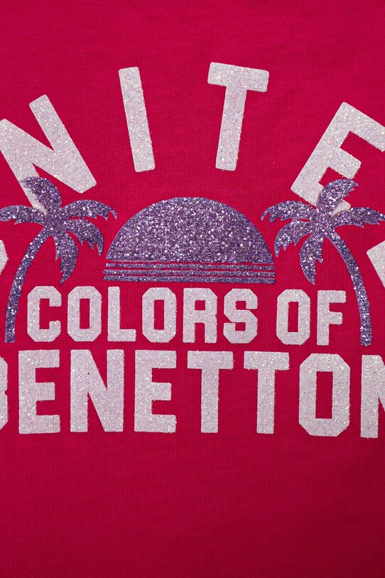 Дівчинка Дитячий бавовняний топ United Colors of Benetton 3I1XCH01Z.G.Seasonal рожевий