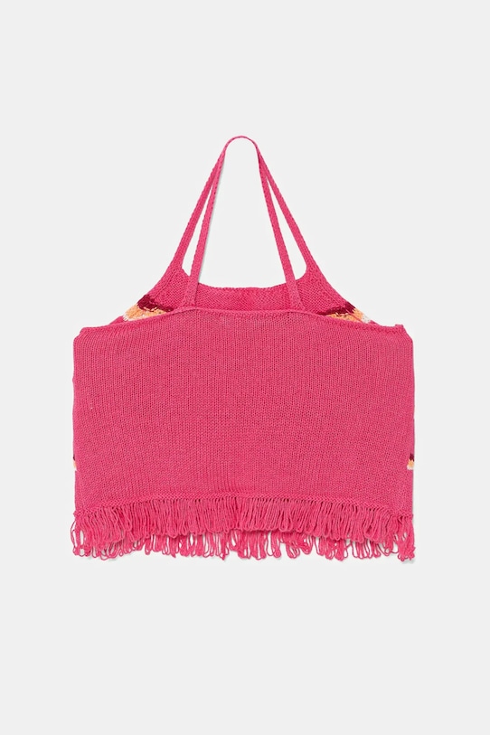 United Colors of Benetton top dziecięcy 104FQH00C.G.Seasonal różowy SS25