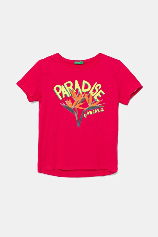 United Colors of Benetton gyerek pamut póló pamut rózsaszín 3I1XC10OY.G.Seasonal