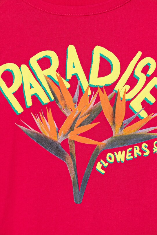 Lány United Colors of Benetton gyerek pamut póló 3I1XC10OY.G.Seasonal rózsaszín