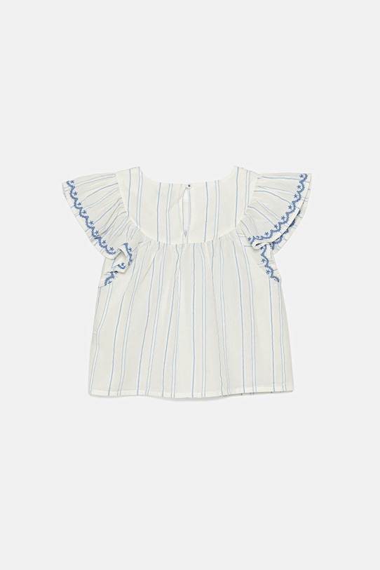 United Colors of Benetton bluză de bumbac pentru copii 54HZGQ02Q.P.Seasonal alb SS25