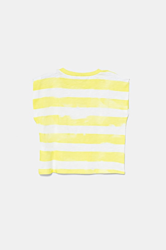 United Colors of Benetton tricou de bumbac pentru copii 3SL3C10OW.G.Seasonal galben SS25