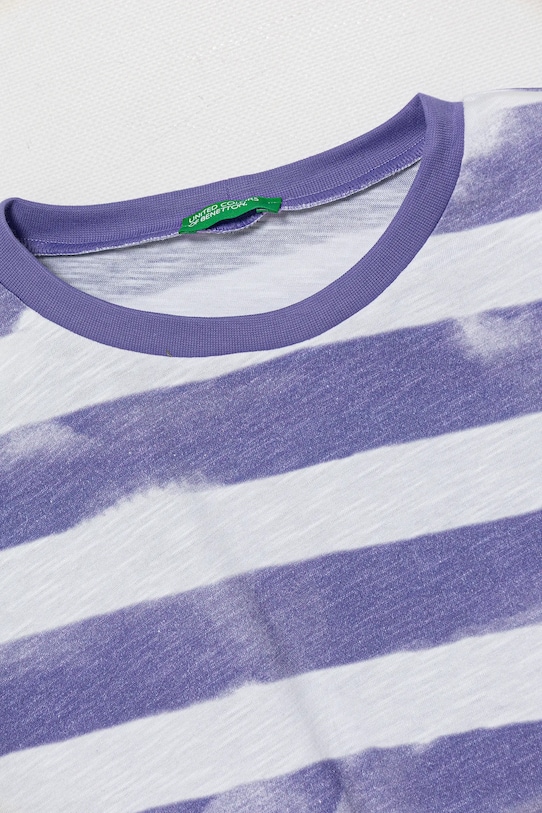 Dievča Detské bavlnené tričko United Colors of Benetton 3SL3C10OW.G.Seasonal fialová