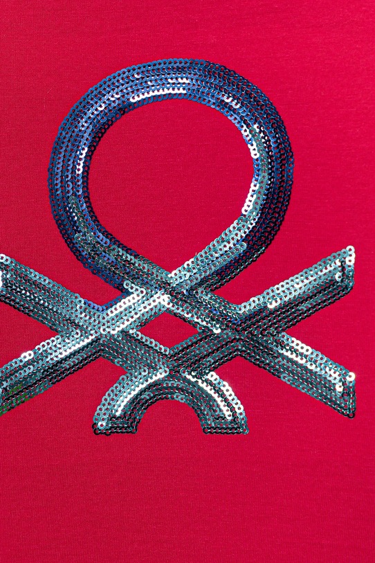 Fete United Colors of Benetton tricou de bumbac pentru copii 3I1XC10P1.G.Seasonal roz