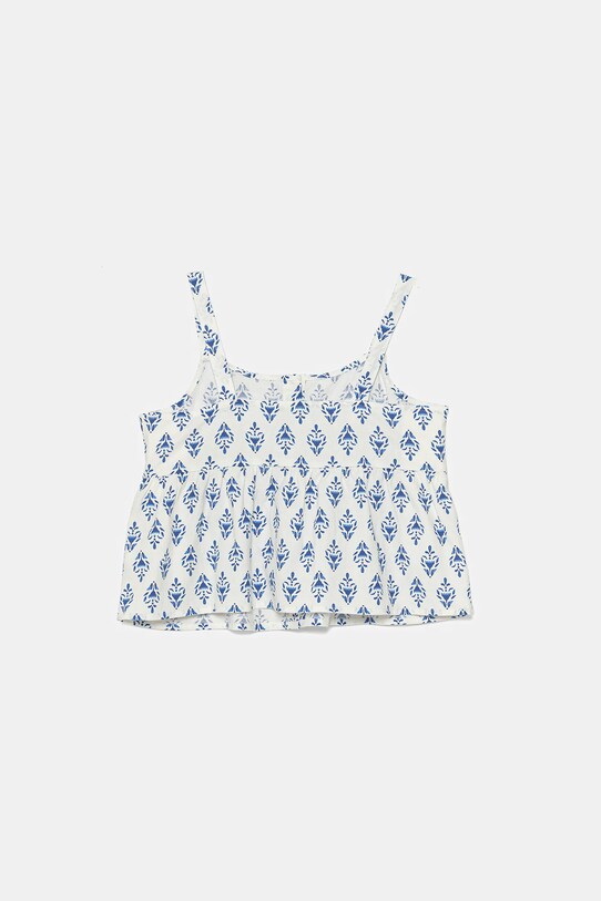 Детская хлопковая блузка United Colors of Benetton 5MMDCH00G.G.Seasonal голубой SS25