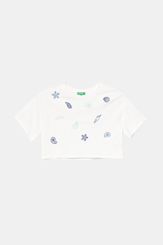 United Colors of Benetton tricou de bumbac pentru copii bumbac alb 3096C10PC.G.Seasonal