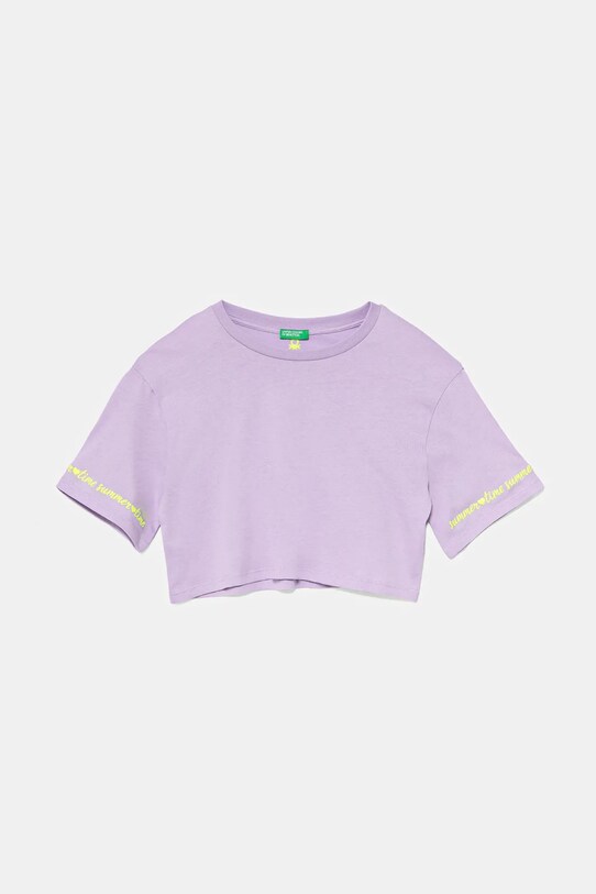 United Colors of Benetton tricou de bumbac pentru copii bumbac violet 3096C10PC.G.Seasonal