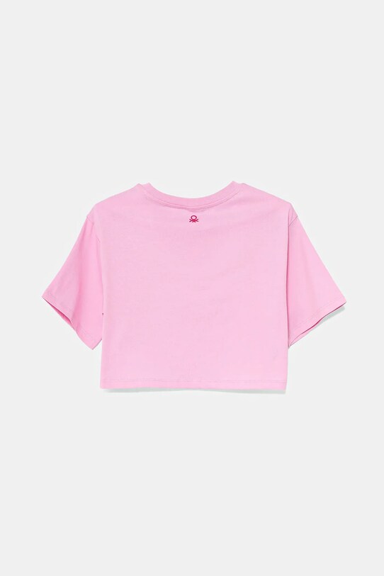 United Colors of Benetton t-shirt bawełniany dziecięcy 3096C10PC.G.Seasonal różowy SS25