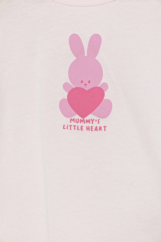 DÍVKA Dětské bavlněné tričko United Colors of Benetton 3I1XA1067.W.Seasonal růžová