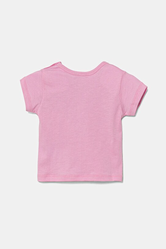 Detské bavlnené tričko United Colors of Benetton 3I1XA1067.W.Seasonal ružová SS25