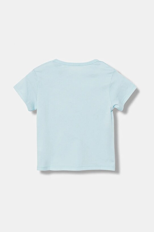 United Colors of Benetton t-shirt bawełniany niemowlęcy 3I1XA1067.W.Seasonal niebieski SS25