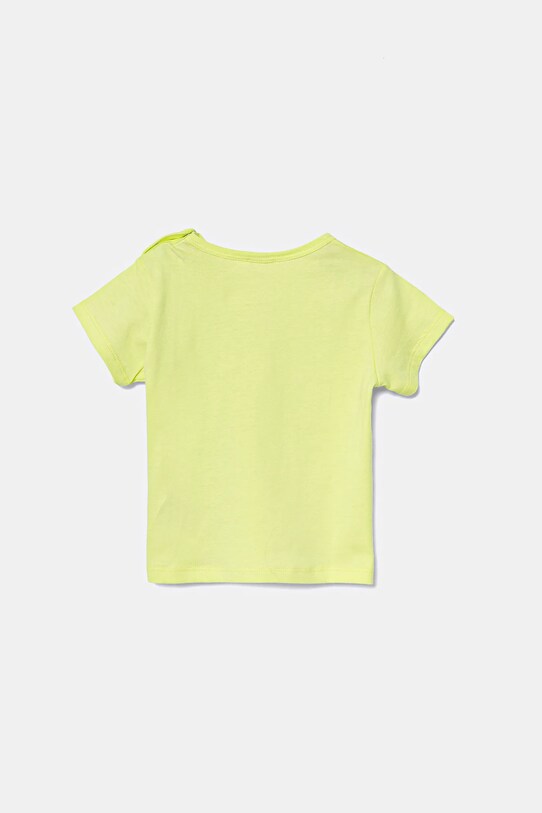Бавовняна футболка для немовлят United Colors of Benetton 3I1XA1067.W.Seasonal зелений SS25