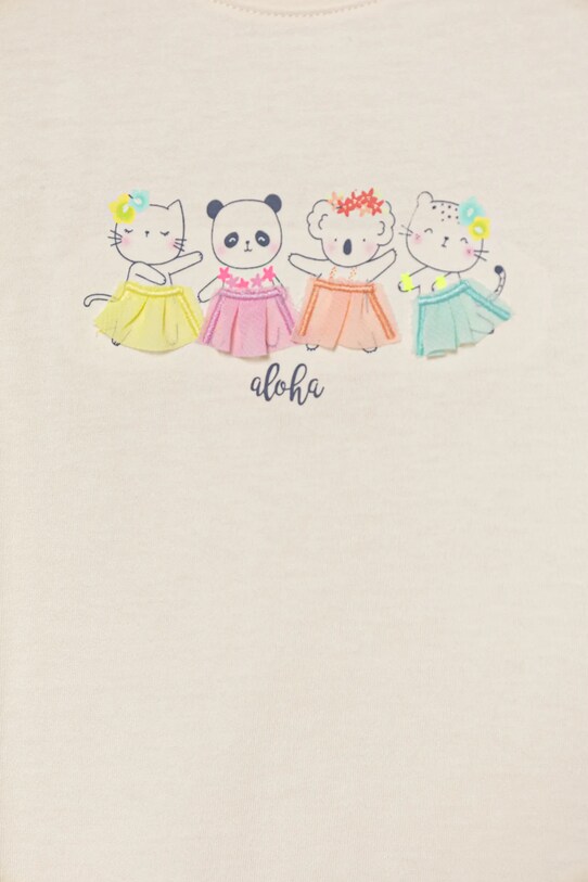 Fete United Colors of Benetton tricou din bumbac pentru bebelusi 3096A106F.W.Seasonal bej