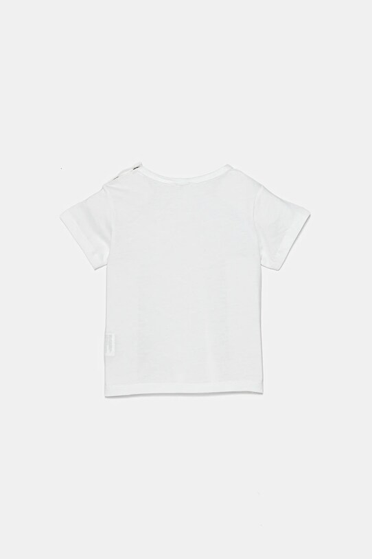 Бавовняна футболка для немовлят United Colors of Benetton 3I1XA1069.G.W.Seasonal білий SS25