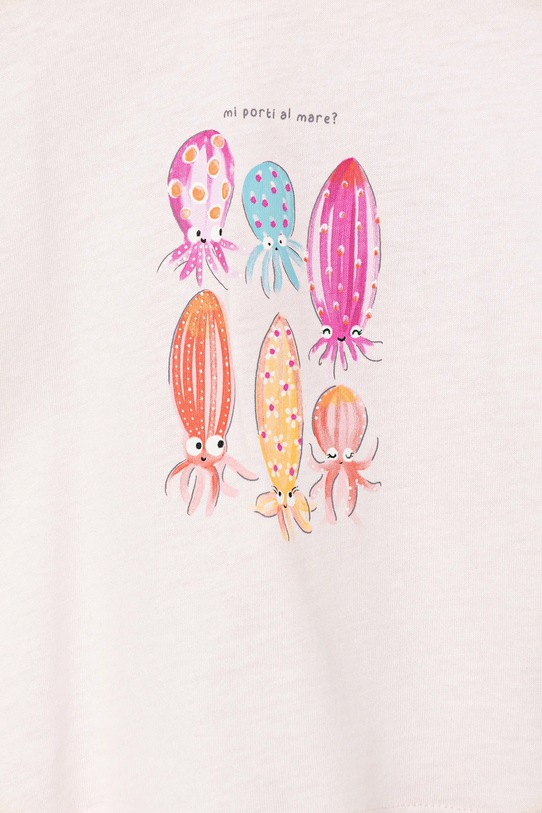 Fete United Colors of Benetton tricou din bumbac pentru bebelusi 3I1XA106A.G.W.Seasonal roz