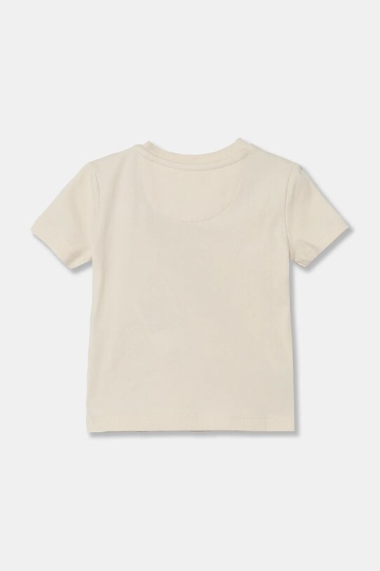 Дитяча бавовняна футболка Calvin Klein Jeans IN0IN00261.PPYA бежевий SS25