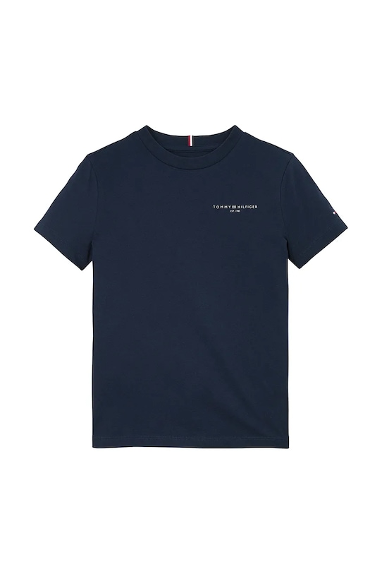 Tommy Hilfiger tricou de bumbac pentru copii KS0KS00594.74.122.PPYA bleumarin SS25
