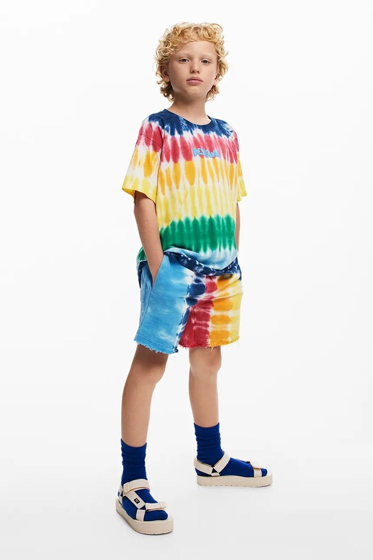 Детская хлопковая футболка Desigual 25SBTK07