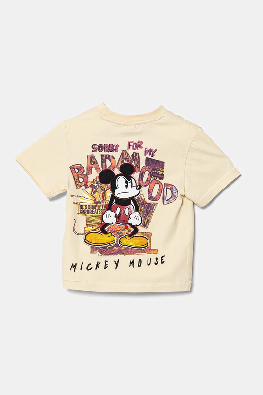 Детская хлопковая футболка Desigual x Disney 25SBTK11 бежевый SS25